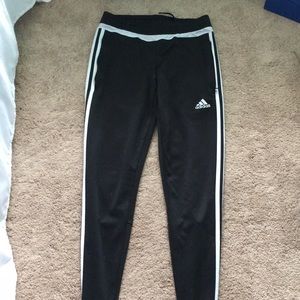 Adidas black and white jogger pants
